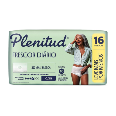 Roupa Íntima Descartável Plenitud Tam G/XG 16 un 