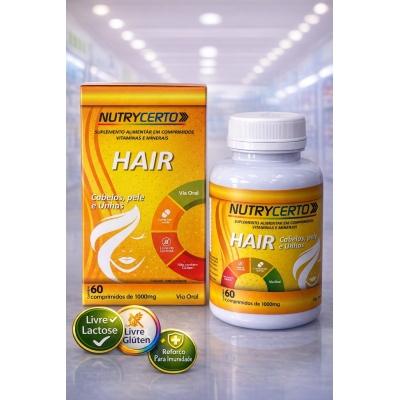 Nutrycerto Hair Cabelos, Pele e Unhas com 60 Comp
