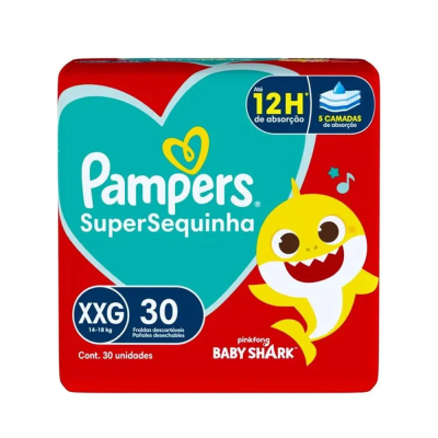 Fralda Pampers Tam XXG 11-15kg com 30 Fraldas
