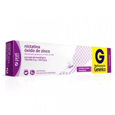 Pomada para Assaduras Nistatina 100000UI/g + Óxido de Zinco 200mg/g 60g