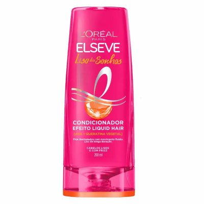 Condicionador Efeito Liquid Hair Elseve 400ml Cabelos Lisos e com Frizz