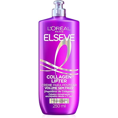 Creme para Pentear Volume Sem Frizz Elseve Collagen Lifter 250ml