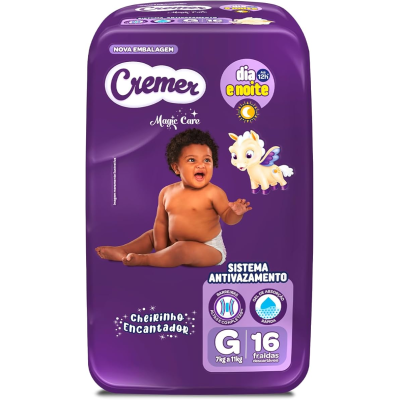 Fralda Cremer Jumbinho G 16 Unidades