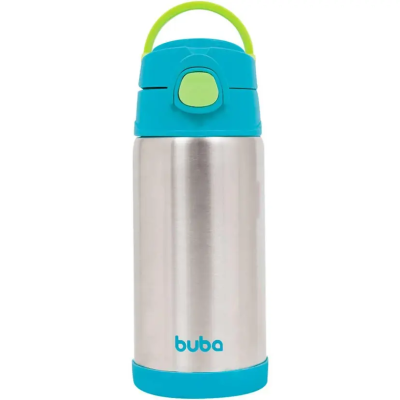 Garrafa Térmica Buba Baby Parede Dupla com Canudo 400ml 3+