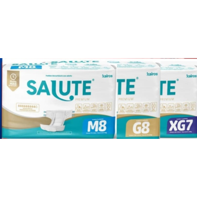 Fralda Geriátrica Salute Premium Tam XG com 7 Un