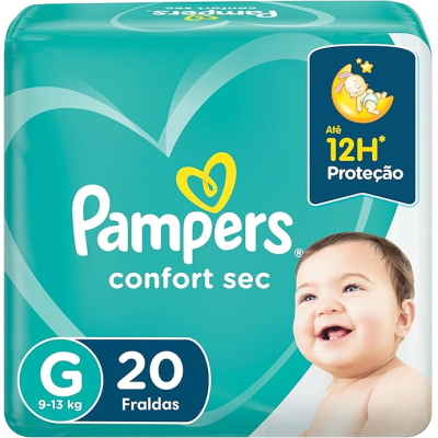 Fralda Pampers Confort Sec G 20 Unidades 