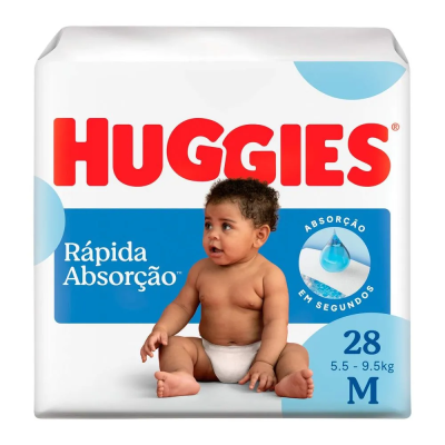 Fralda Huggies Tripla Proteção M 28 Unidades