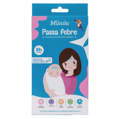 Compressa Fria Passa Febre Munila 2 Unidades 