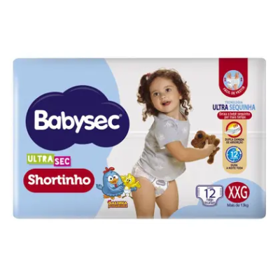 Fralda Babysec Shortinho Tam XXG 12 Unidades
