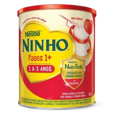 Leite em Pó Ninho Fases 1+ Lata 800g de 1 a 3 Anos 