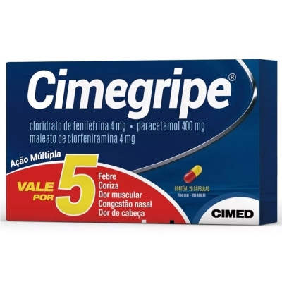 Cimegripe 400mg com 20 Cápsulas 