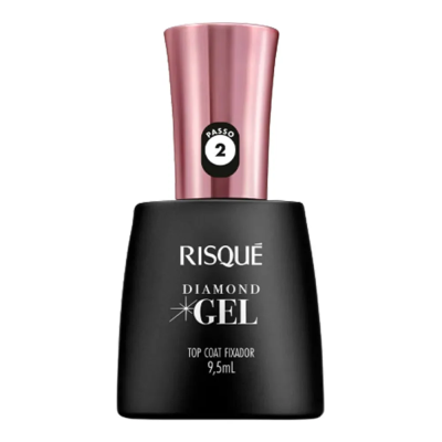 Esmalte Risqué Top Coat Fixador Efeito Cristal Diamond Gel 9,5ml
