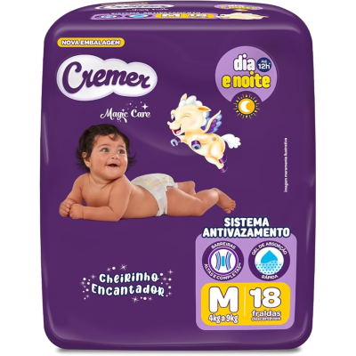 Fralda Cremer Jumbinho M 18 Unidades
