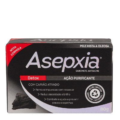 Sabonete Facial Asepxia Detox Ação Purificante 80g