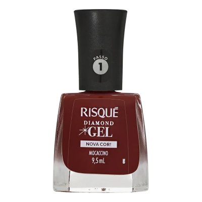 Esmalte Cremoso Risqué Diamond Gel Nova Cor Mocaccino 9,5ml