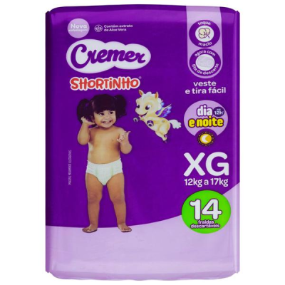 Fralda Cremer Shortinho XG 14 Unidades