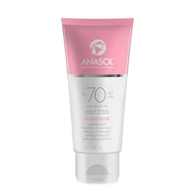 Anasol Protetor Solar Facial FPS 70 Clareador 60g