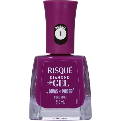 Esmalte Cremoso Risqué Diamond Gel Divas no Poder Puro Luxo 9,5ml