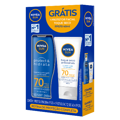 Protetor FPS 70 + Protetor FPS 70 Toque Seco Facial