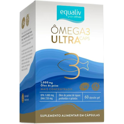 Ômega 3 Ultra Caps 1000mg com 60 Cápsulas Gel Equaliv 