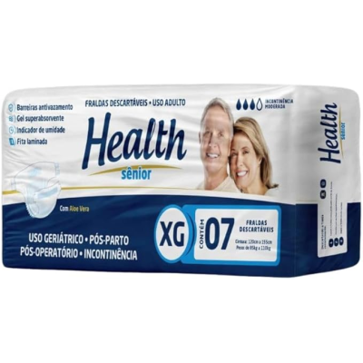 Fralda Health Sênior XG com 07 Unidades 