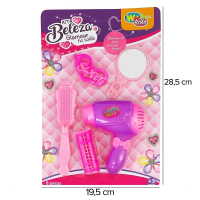 Kit Beleza Glamour no Salão com 6 Peças +3 Anos 