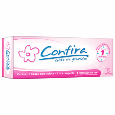 Teste de Gravidez Confira Contém 01 Teste 