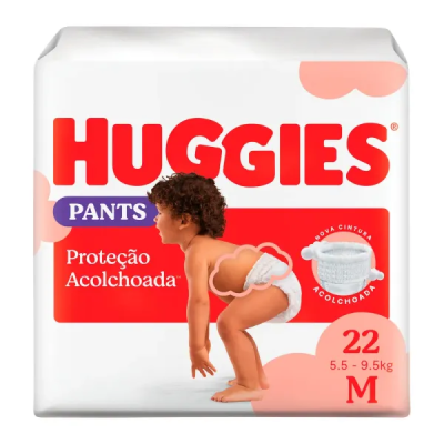 Fralda Huggies Tam M 5,5-9,5kg com 22 Fraldas